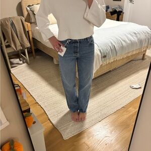 Frame The Essential Denim Light Blue Boyfriend Jeans